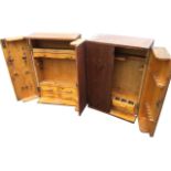 A pair of pine joiners toolboxes from the famous Tyneside Clark Chapman workshops, the dovetailed