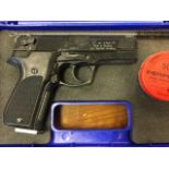 A cased German Carl Walther .177 air pistol, CP 88 model, No: A32808733. (8.5in)