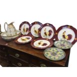 Miscellaneous ceramics including an Edwardian Crown Devon jug & basin set, a pair of Royal Doulton
