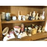 Miscellaneous vases including Wedgwood, Royal Albert, Buchan stoneware, Maling, Hornsea, wall-pocket