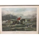 A Victorian handcoloured hunting print after Walsh titled Get Away Forrard, the plate published in