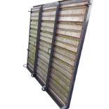 A rectangular ribbed Ifor Williams trailer ramp in galvanised frame. (65in x 71in)