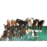 Twenty-four Beswick horses and two donkeys, many with restorations, one or two Sylvac, etc. (26)