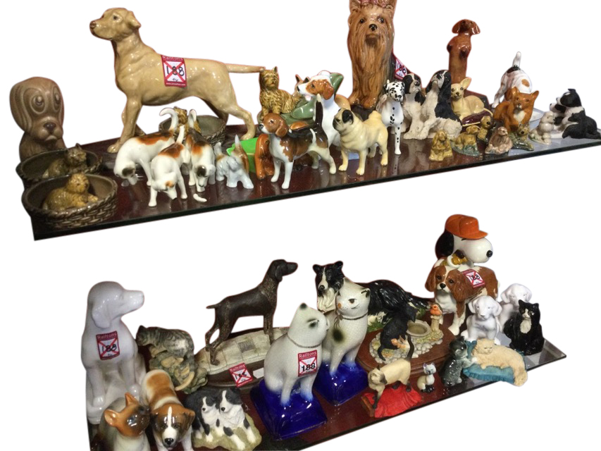 A collection of ceramic cats & dogs - Beswick, resin, Sylvac, Border Fine Arts, Aynsley, Wade, Royal