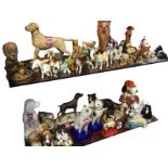 A collection of ceramic cats & dogs - Beswick, resin, Sylvac, Border Fine Arts, Aynsley, Wade, Royal