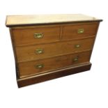 A Victorian mahogany chest of drawers by Maple & Co, the chest with rectangular moulded top above