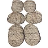 Six oval galvanised mesh potatoes trays. (23in) (6)