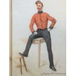 Cecil Brown, watercolour, study of a soldier, titled A Trooper 2nd Life Guards, signed, mounted &