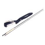 A new Hardy Deluxe graphite 10ft 6in two-piece fly rod, with sleeve.