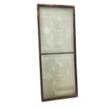 An Edwardian door with two acid etched and cut glass panels. (36in x 14.75in)