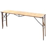 The Patent Acme Folding Truss Company, rectangular campaign table folding in two halves with iron