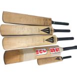Three Duncan Fearnley signed cricket bats with various 1980/81 signed teams - Hampshire,
