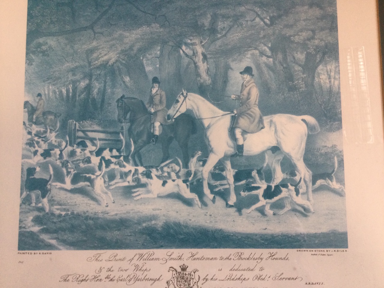 A pair of hunting prints after William Giles, the Brocklesby Hounds and the Old Surry Hounds, the - Image 2 of 3