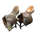 A Swiss leather saddle by StŸbben; and another by Stackhouse of Walsall. (2)