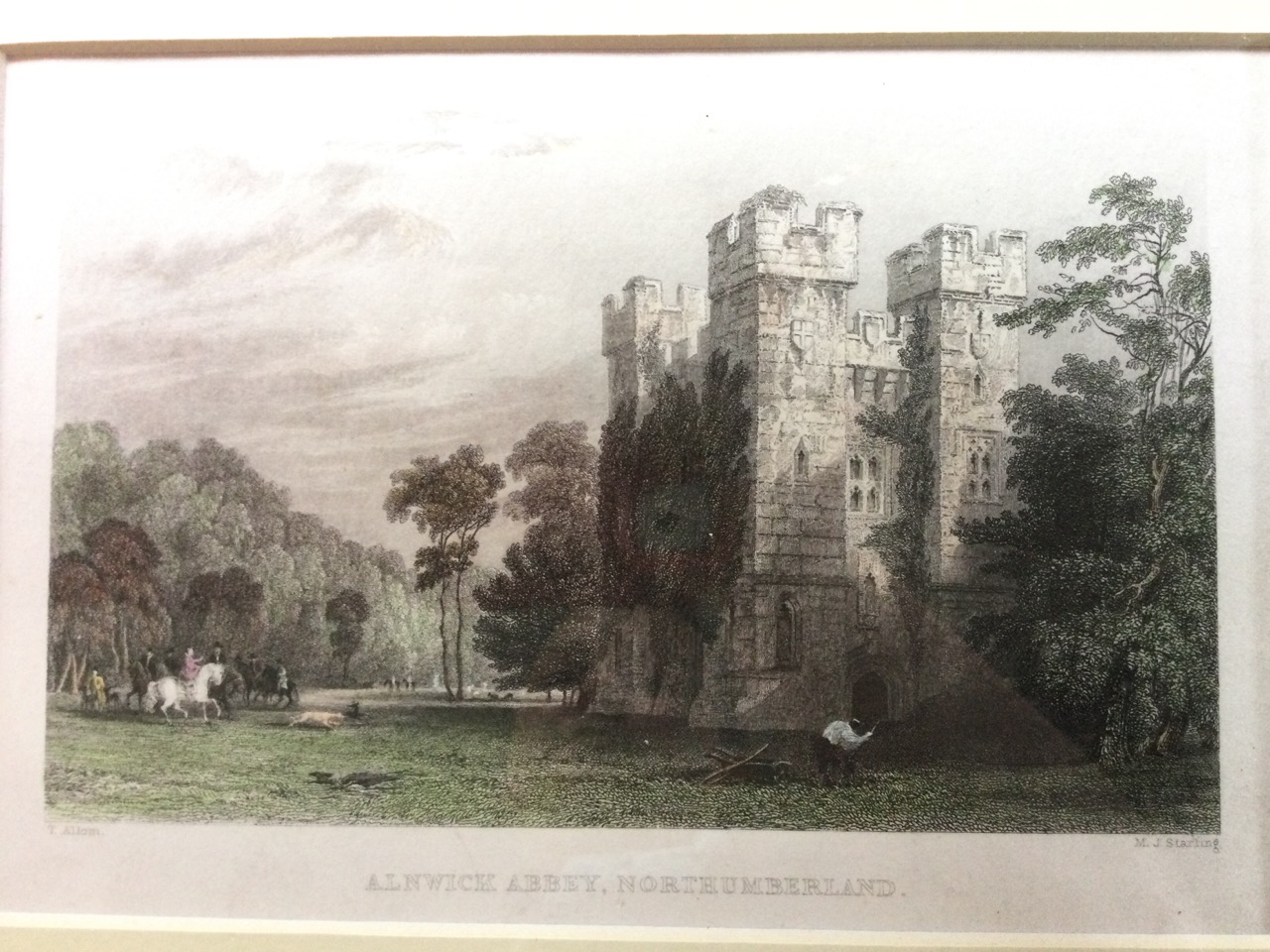 An eighteenth century etching of Warkworth Hermitage after Sparrow dated 1778, mounted & framed; and - Image 3 of 3