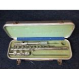 A cased Romily student flute by Rudall Carte & Co Ltd, London.