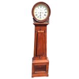 A Scottish mahogany drumhead longcase clock, the moulded case enclosing a movement by J Wilson of