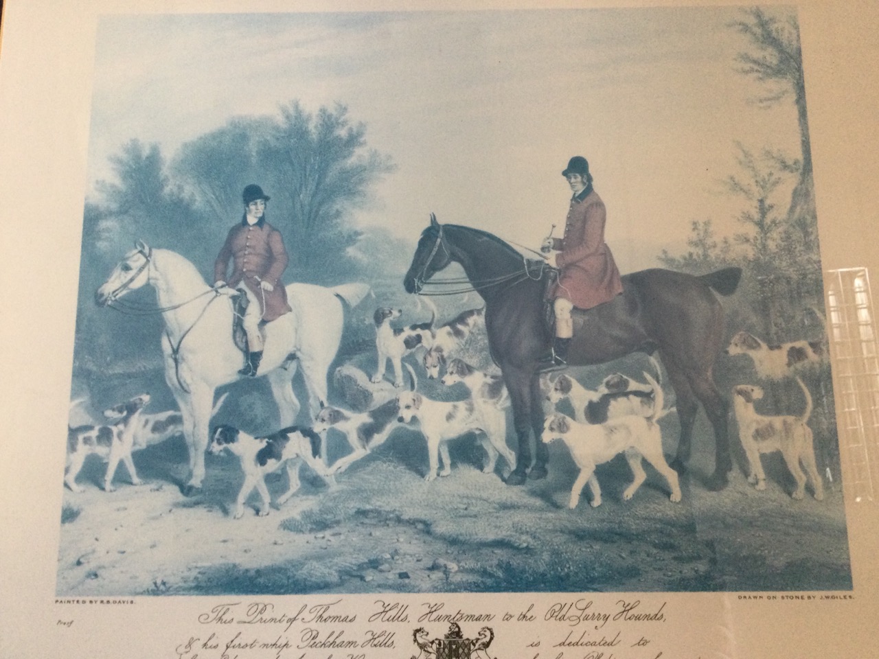 A pair of hunting prints after William Giles, the Brocklesby Hounds and the Old Surry Hounds, the - Image 3 of 3