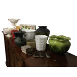Miscellaneous vases & jardinieres including contemporary, Italian, German, stoneware, Beswick,
