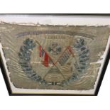 The Highland Light Infantry, a cased set of embroidered colours circa 1874, the banner with gold &