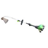 A 25cc Gardentec petrol strimmer with two-stroke engine - working.