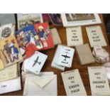Miscellaneous ephemera including 1940s Royal Observer Corps aeroplane identification cards published