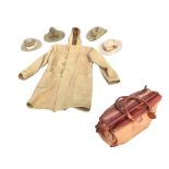 A Second World War thick naval duffle coat with wood & rope toggles, canvas mounts, etc with