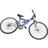 An Apollo mountain bike with Excel sprung frame, having soft seat, Shimano gears, Alhanger brakes,