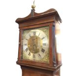 A nineteenth century mahogany longcase clock with silvered chapter ring by Spendlove of Brandon on a