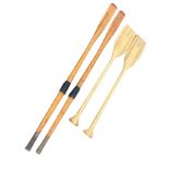 A pair of Finland 6ft Lahna Kokkola pine oars - 70.5in; and a pair of Lahnakoski Finnish paddles -
