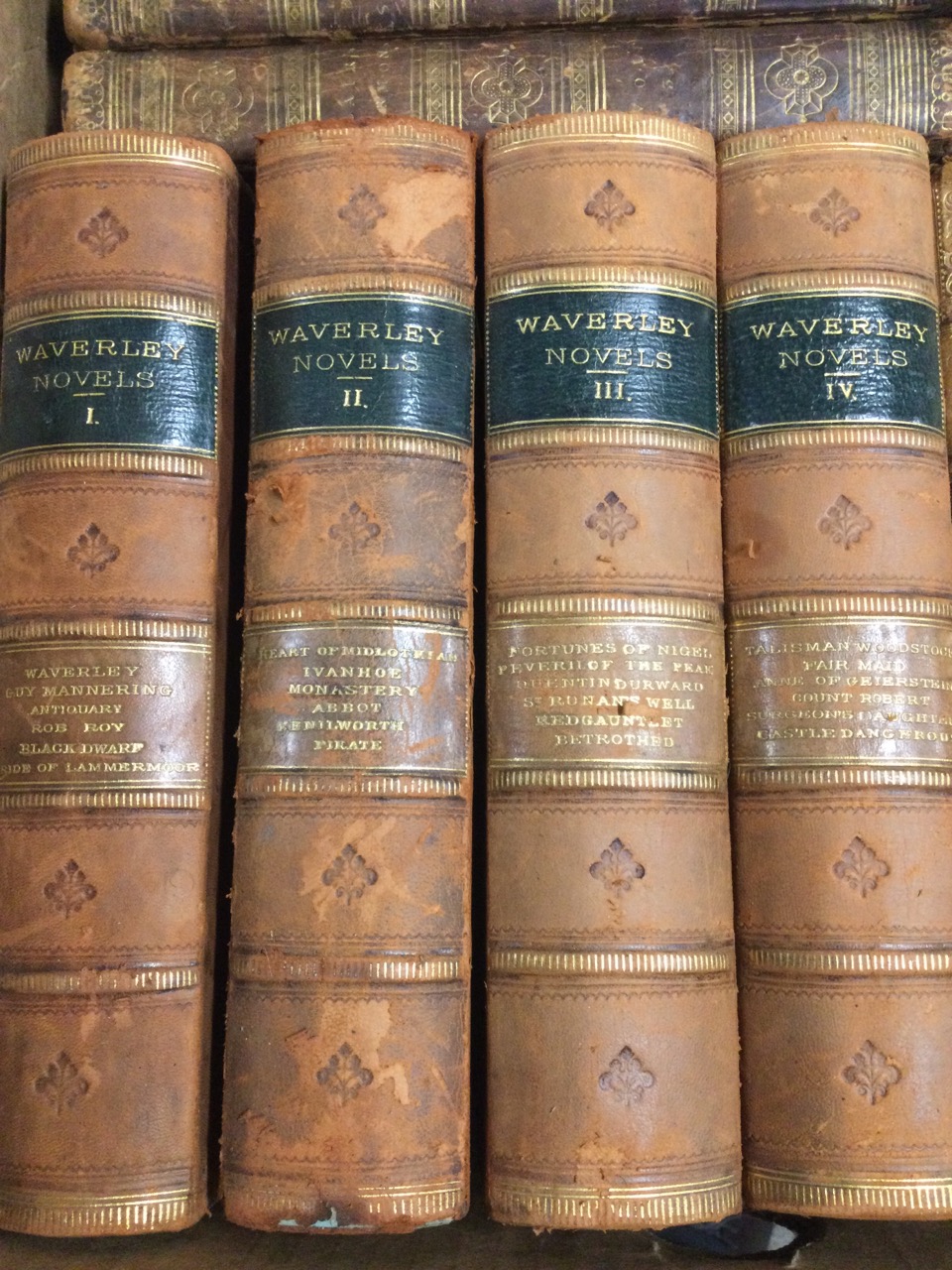 Leather bound books: Waverley Novels published in 1877 in four volumes; Constitutional History of - Image 2 of 3