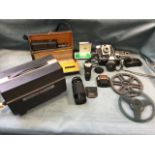 Miscellaneous photographic & cine gear including Prinz Magnon projector, Olympus cameras, a Kodak