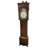 A C19th mahogany longcase clock, with enamelled dial by JAS Gray of Balfron, with roman chapters and