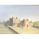 Pencil & watercolour, study of Widdrington Castle after the Buck print, unsigned & gilt framed. (