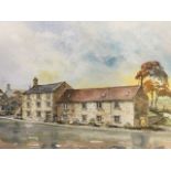 Phil Russell, pen, ink & watercolour, Lucker Mill, signed & dated, mounted. (16in x 11in)