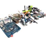 Miscellaneous electrical power tools - a mitre saw on turntable stand, a Bosch ripsaw, a Firm