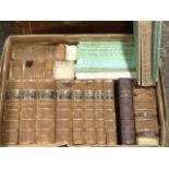 Berwickshire Naturalists Club, twelve leather bound volumes with marbled boards, the earliest 1831