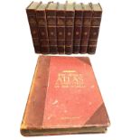 The Century Dictionary, a leather bound set in eight late C19th volumes, with illustrations