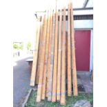 A large quantity of pine tongue & groove boarding, as well as some moulded lengths, some painted,