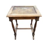 A nineteenth century mahogany writing table, the rectangular moulded top formerly having inset