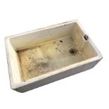 A large rectangular belfast sink with integral overflow. (36.25in x 24in x 11in)