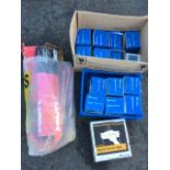 Eight boxes of 25mm drywall screws; six boxes of 13mm screws; two boxes of collated screws; and