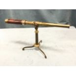 A nineteenth century three-draw brass table telescope by Carpenter & Wesley, Regent St, London,