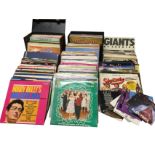 A quantity of 45s and LP vinyl albums including rock and roll, motown, country, vintage pop, sing-