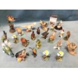 A collection of ceramic birds - Beswick, Wedgwood, resin, European porcelain, Royal Doulton, Goebel,