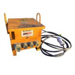 A Blakey Higher Power 110V site transformer with four sockets and cable.