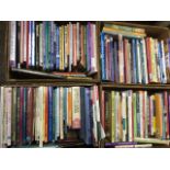 A large collection of craft books including paint effects, stained glass, handicrafts, decorating,