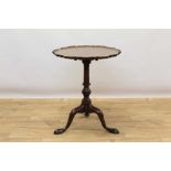 George III mahogany pie-crust occasional table