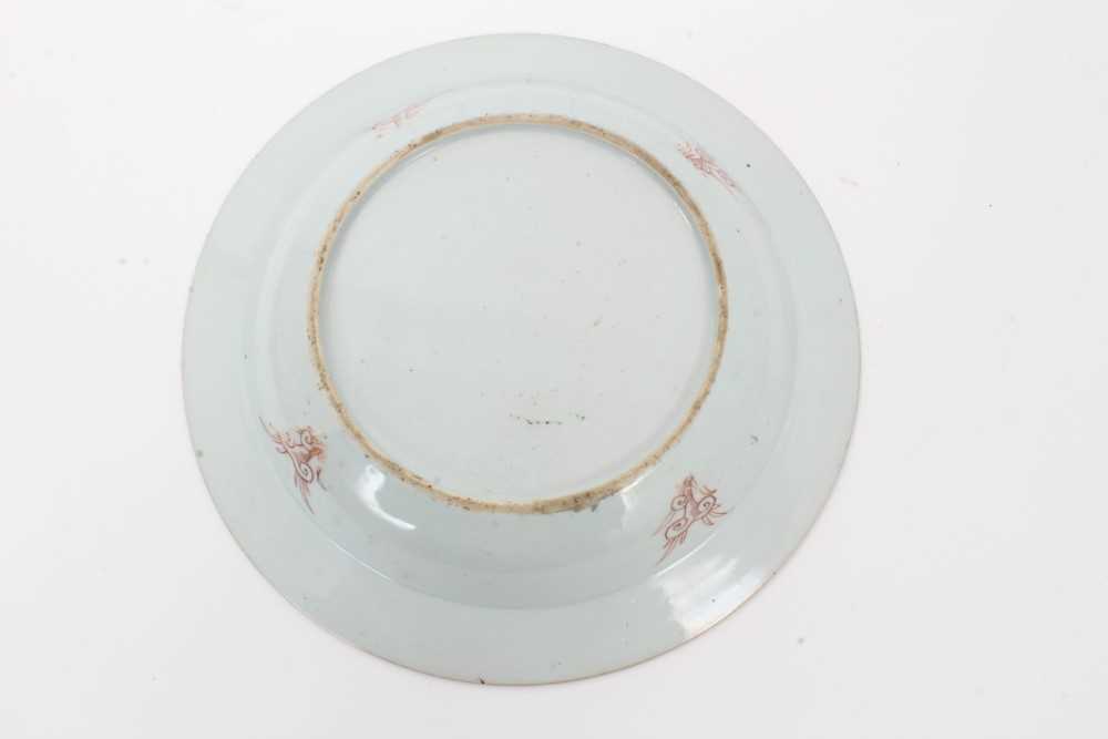 Set of four 18th century Chinese famille rose export porcelain dishes, Yongzheng/Qianlong period, ea - Bild 20 aus 20