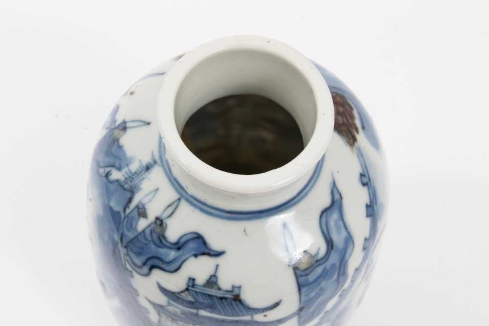 Chinese blue and red Kangxi vase - Image 7 of 10